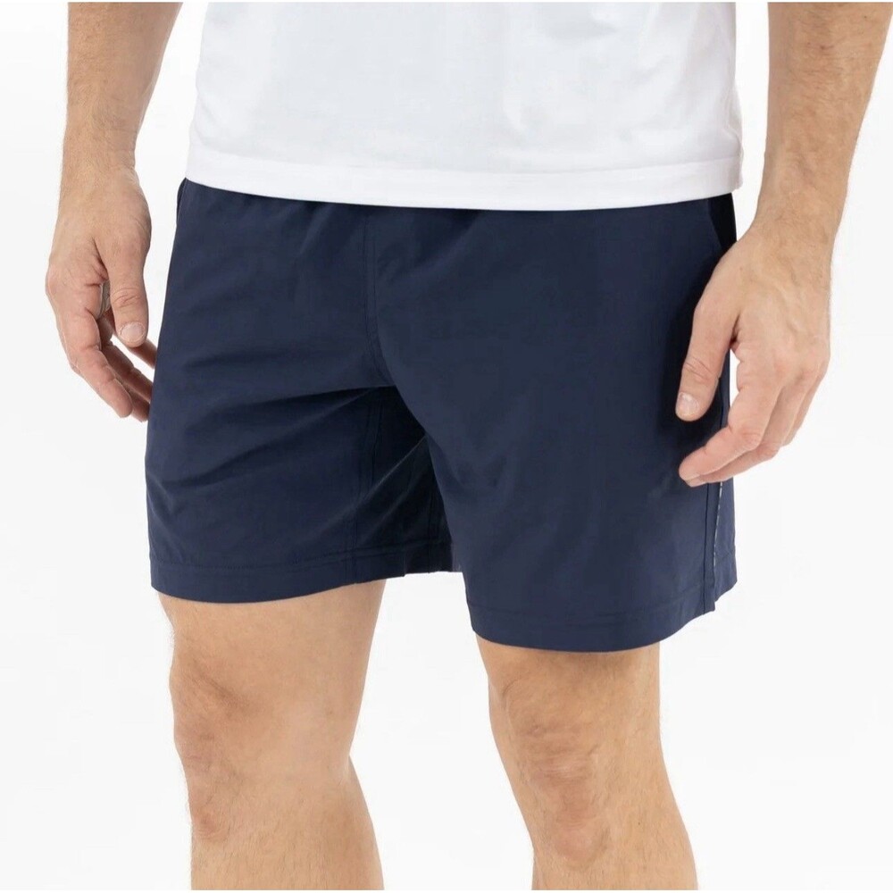 Rhoback Mens Everyday Shorts Blue Performance Stretch 7” Drawstring Size 3XL